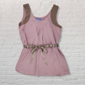 SimplyVera Purple Tunic Tank Top with Bow - Size M